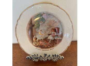 A Child's Dream Christmas Plate Vintage