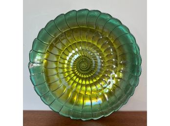 Large Green Nautilus Shell Design Dish Bowl 16' Diameter