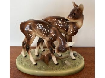 Large Wien Keramos Woodland Deer Fine Porcelain Figurine Austria - Signed & Numbered