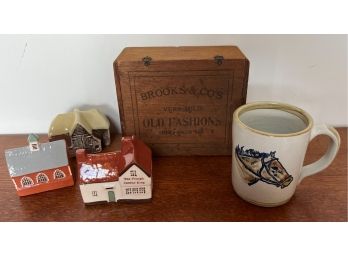 Vintage Brooks & Co Old Fashions Cigar Box Mudlen End King Studio England Cottages Kentucky Derby Louisville