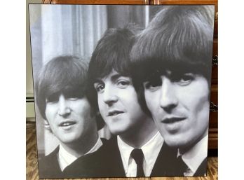 Extra Large Beatles Portrait Poster On Wood Frame Wall Art Paul - Ringo- George -  35' X 35' England