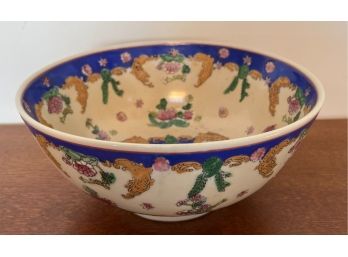 Asian Chinese Painted Bowl  Dish - 10 Inches Diameter