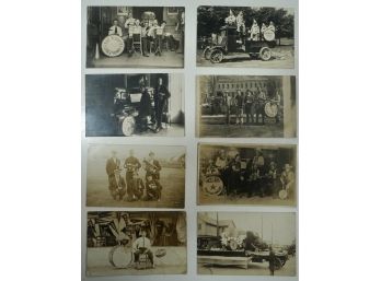 Lot Of 8 RPPC Orchestra's & Marching Bands