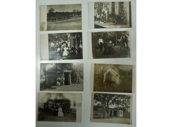 Lot Of 8 RPPC ( Garage, Country Store, Camping Scene)