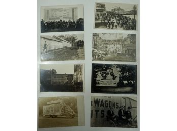 Lot Of 8 RPPC (Military, Easter Sunday Parade)