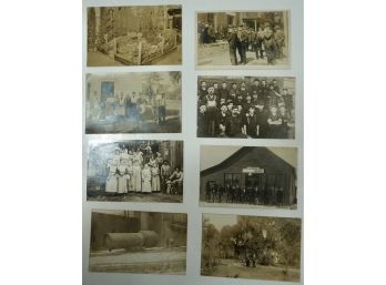 Lot Of 8 RPPC Misc ( Farmhouse, Country, Working Americans)