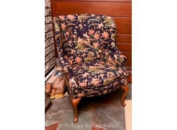 Floral Print High Back Chair