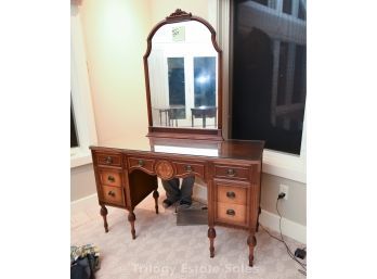 Arch Top Wood Frame MirrorVanity