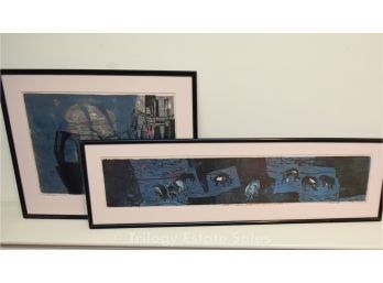 MidCentury Serigraphs Signed B Normand