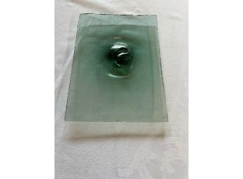 Antique Green Blown Glass 6 X 8