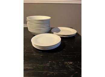 Lot Of 17 White Dishes