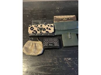 Lot Of 6 Wallets (Coach, Kenneth Cole, Betsy Johnson