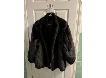 Short Faux Mink Coat Size 2X