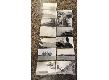 Lot Of 13 RPPC Of Maine, Cheddar Cliffs,Ladder Trail Beehive MT,A Old Windjammer, The Rock Bound Coast,