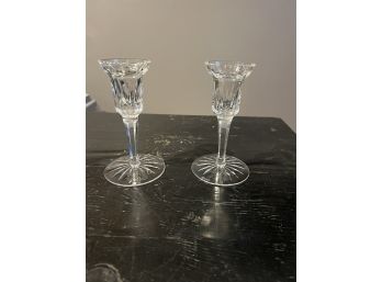 Pair Of Waterford Candle Holders