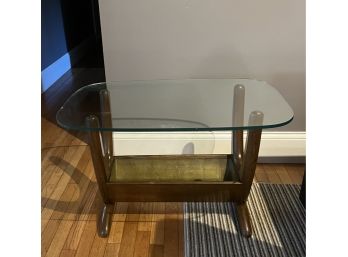 Mid Century Glass End Table
