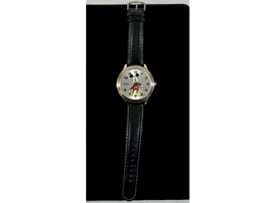 Men's Mickey Mouse Leather Band Watch