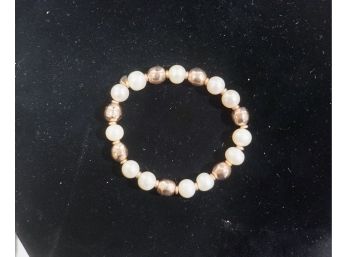 Copper & Pearl Bracelet (made In Italy) 7'