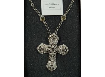Real Collectibles By Adrienne Rhinestone Cross Necklace