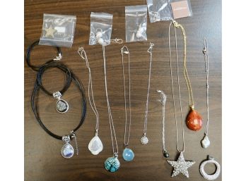 Lot 15 Of Fashion & Sterling Necklaces & Earrings