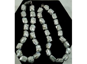 Pair Of JTV Silver Chunky Necklace 18'