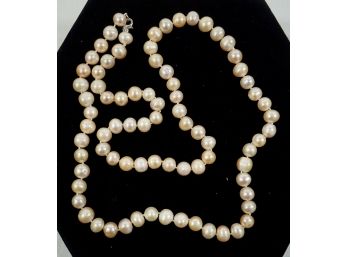 JTV Pink Cultured Pearl Necklace 34'