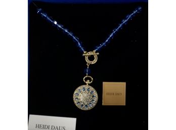 Heidi Daus Blue Stone Watch Necklace