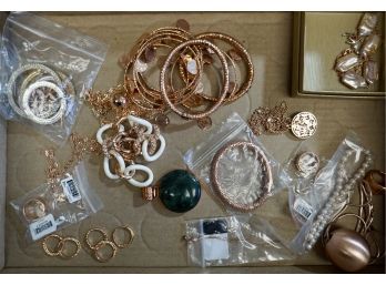 Lot Of Copper Rings, Necklaces  Bracelets