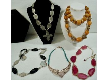 Lot Of 5 Chunky Necklaces