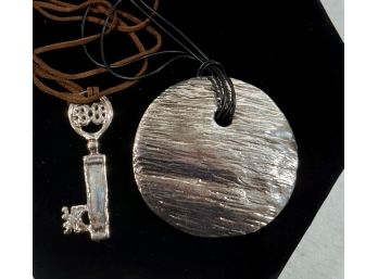 Rope Medallion & Key Necklace