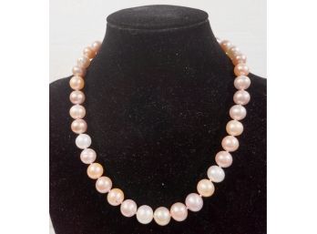 Sterling Clasp Pink Cultured Pearls 16'