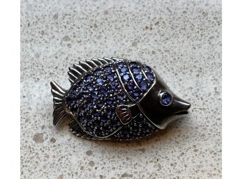 Sterling Silver & Purple Fish Brooch....30