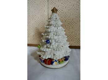 White Christmas Tree 10' T Music Box