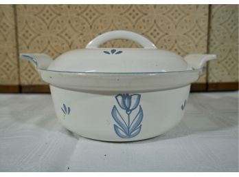 Blue & White Dutch Oven (made In Holland)