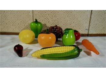 9 Glass Fruit & Vegetables