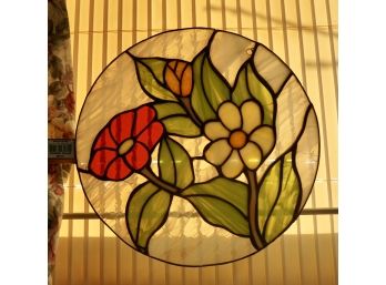 Round Stain Glass Flowers 10 1/2'
