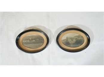 Pair Of Framed Sepia Photograph