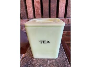 Green Jadeite Tea Canister With Cover - KT51