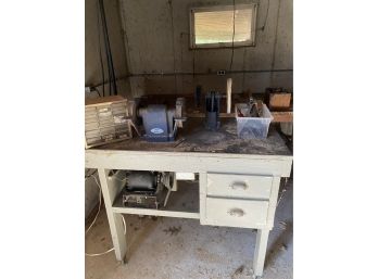 Work Bench With Tools In Good Working Order - B
