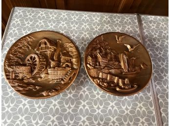 Copper Color Decorative Plates By B And B Mold-kt19