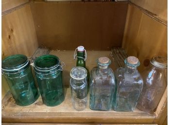 7 Vintage Covered Canister Jars  - KT61
