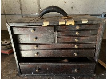 Old Wooden Wood Workers Tool Box - B