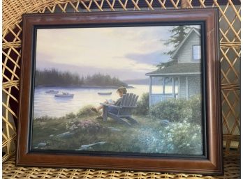 Framed Signed Print Woman On Water-lv28