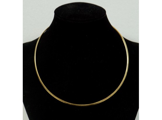 18k Gold Plated Omega Necklace 18'
