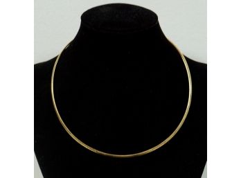18k Gold Plated Omega Necklace 18'