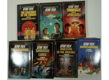 7 Pocket Star Trek Paper Back Books- # 4,8,9,13,22,25,27