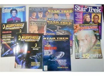 Lot Of 10 Star Trek Magazines Including Unopened Communicator