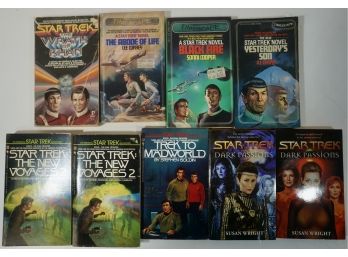 Lot Of 9 Different Star Trek Paperback Books