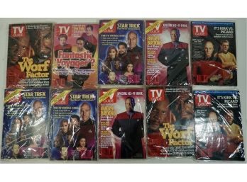 T.V. Guide - Star Trek  Lot Of 10 - Factory Sealed- 1991,94,95 -5 Different