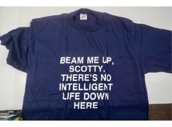 Vintage Beam Me Up Scotty , There's No Intelligent Life Down Here T- Shirt XL